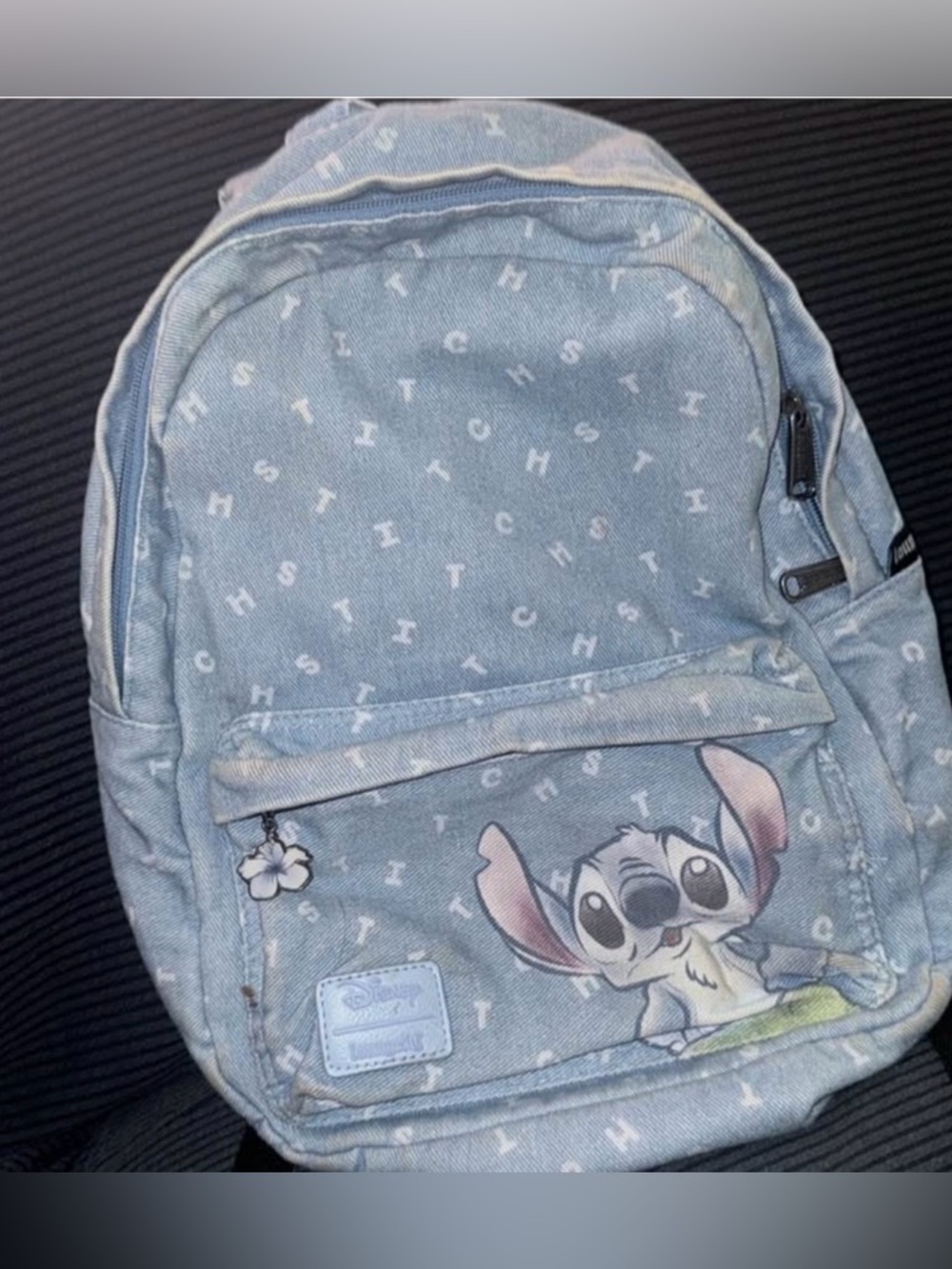 Disney loungefly Stitch Kids Backpack in Light Blue with Stitch Print
